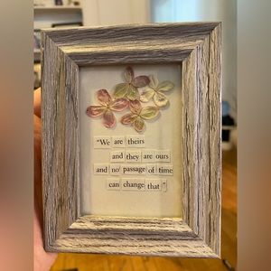 Framed Art, book worms, Pressed flower art, framed, picture art, wildflowers